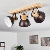 Lampa Sufitowa Orny Antracytowy, Jasne drewno, 3-punktowe