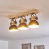 Lampa Sufitowa Orny Antracytowy, Jasne drewno, 3-punktowe