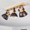 Lampa Sufitowa Orny Antracytowy, Jasne drewno, 3-punktowe