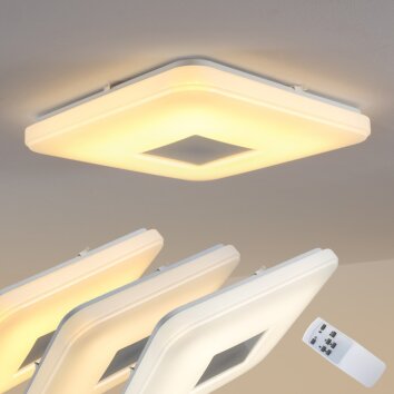 Lumsden lampa sufitowa LED Szary, 1-punktowy, Zdalne sterowanie