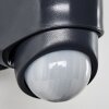 Larvik Zewnętrzny kinkiet LED Antracytowy, 1-punktowy, Czujnik ruchu