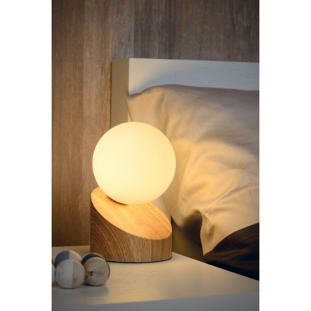 Lucide LEN Lampa stołowa Ciemne drewno, 1-punktowy main product photo