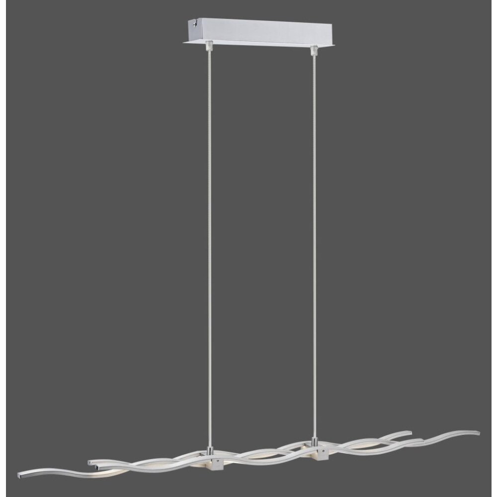 Leuchten Direkt LOLA-WAVE Lampa Wisząca LED Stal nierdzewna, 2-punktowe, Zdalne sterowanie, Zmieniacz kolorów main product photo