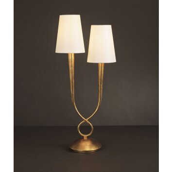 Mantra Paola lampa stołowa Złoty, 2-punktowe