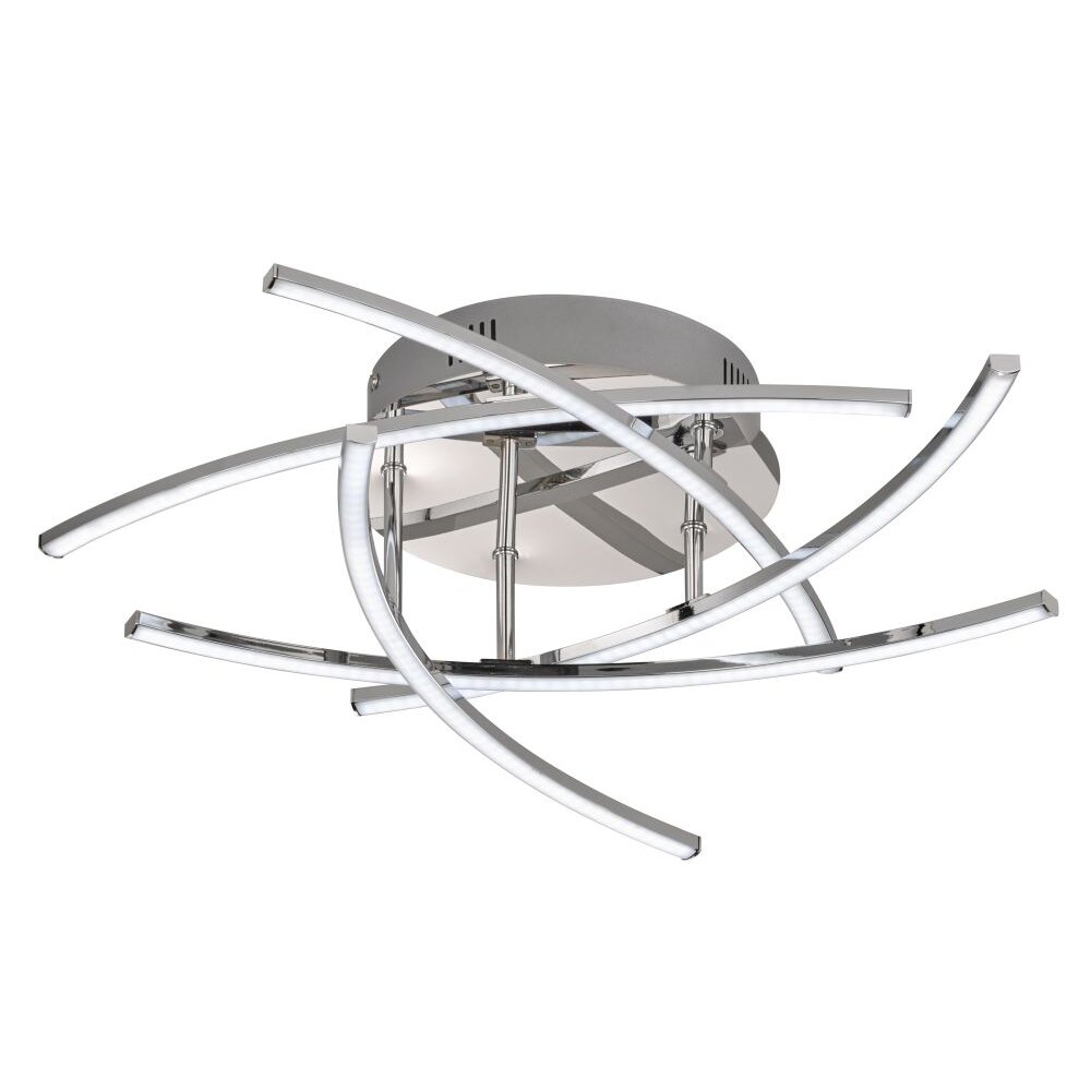 Fischer & Honsel CROSS TW Lampa Sufitowa LED Chrom, 5-punktowe, Zdalne sterowanie, Zmieniacz kolorów main product photo