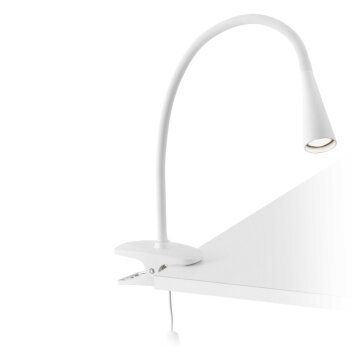 Faro Lena lampa z klipsem LED Biały, 1-punktowy