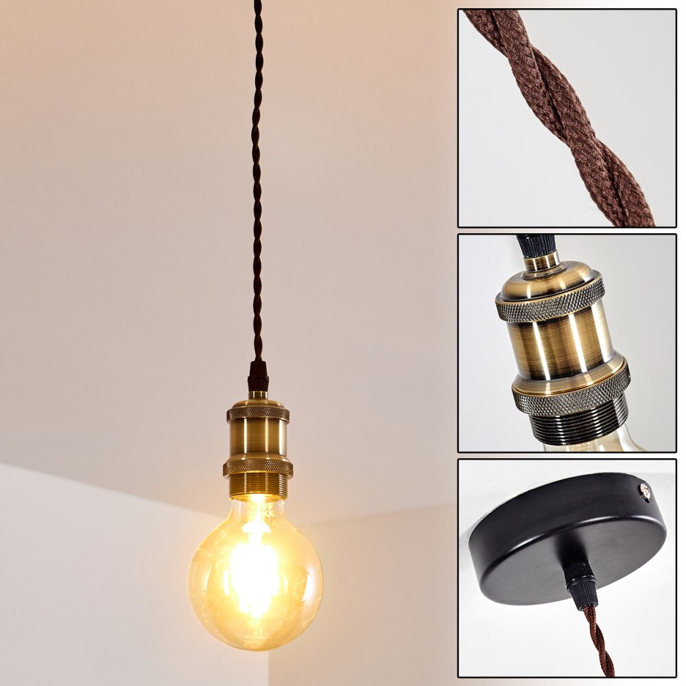 Gunnison Lampa Wisząca Brązowy, Mosiądz, Czarny, 1-punktowy main product photo