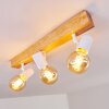 Barbengo Lampa Sufitowa brązowy, jasne drewno, biały, 3-punktowe