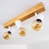 Barbengo Lampa Sufitowa brązowy, jasne drewno, biały, 3-punktowe