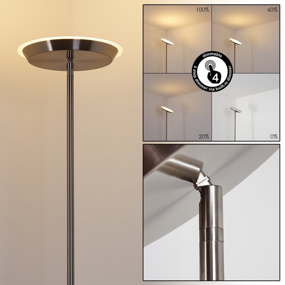 Mjölby Lampa Stojąca LED Nikiel matowy, 1-punktowy main product photo