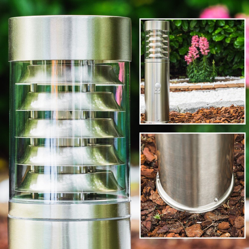Dakar zewnętrzna lampa słupek Stal nierdzewna, 1-punktowy, Czujnik ruchu main product photo