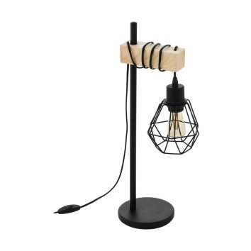 EGLO TOWNSHEND Lampa stołowa brązowy, czarny, 1-punktowy
