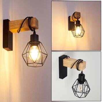 Barbengo Lampa ścienna brązowy, czarny, 1-punktowy