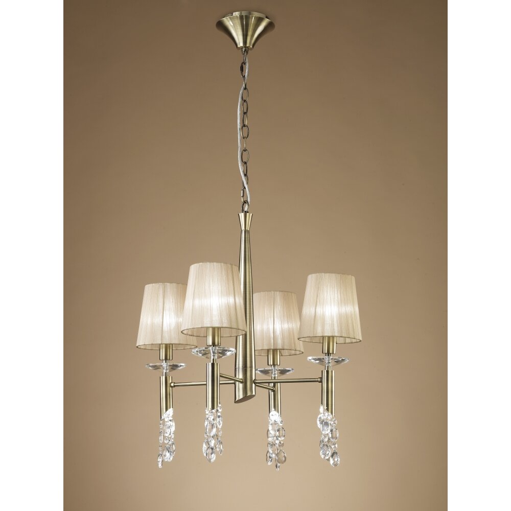 Mantra TIFFANY Lampa Wisząca Brązowy, 4-punktowe main product photo