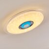 Haderup Lampa Sufitowa LED Chrom, Biały, 1-punktowy, Zdalne sterowanie, Zmieniacz kolorów
