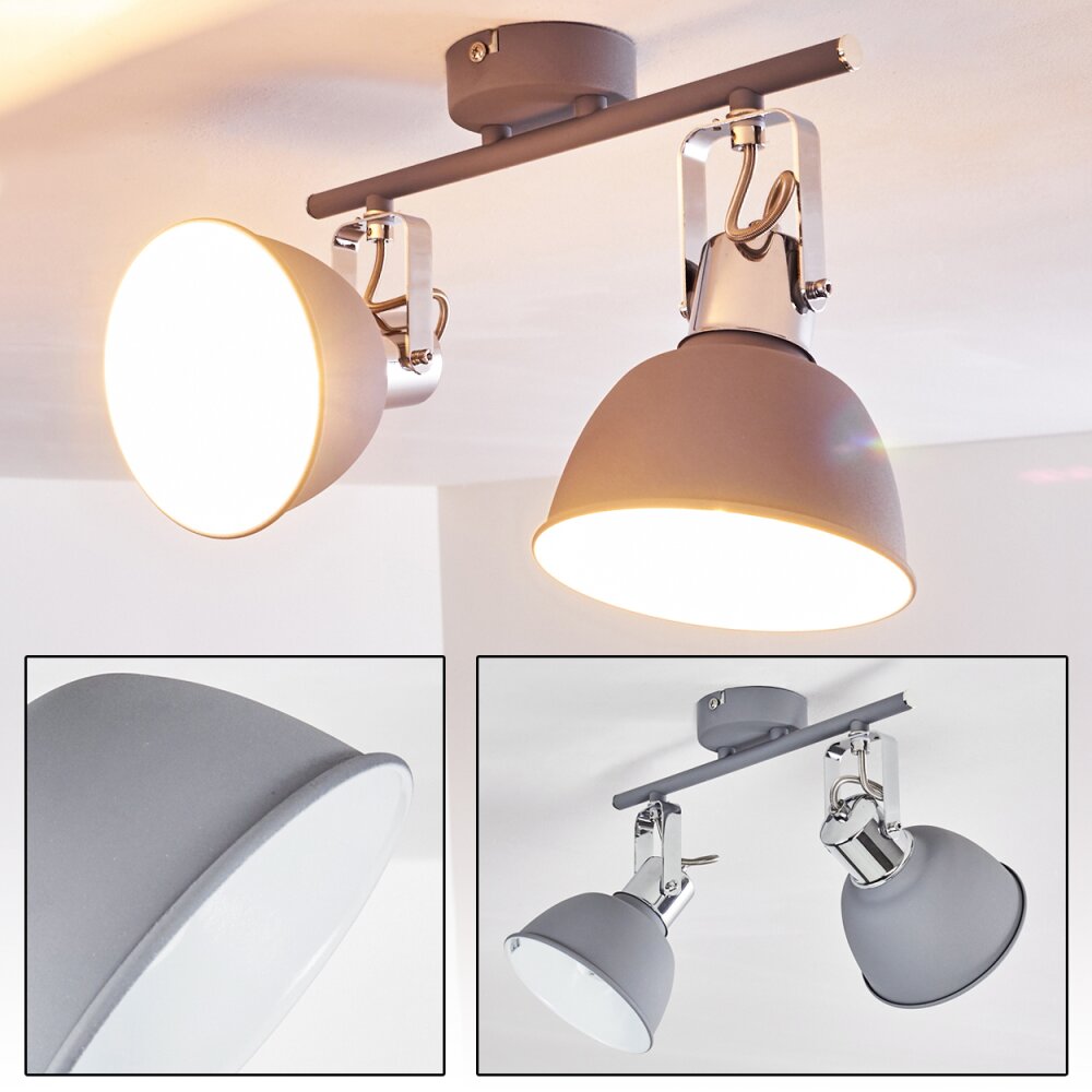 Dompierre Lampa Sufitowa Szary, Biały, 2-punktowe main product photo