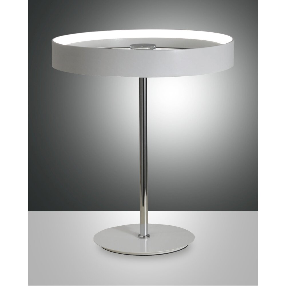 Fabas Luce Double Lampa stołowa LED Chrom, Biały, 1-punktowy main product photo