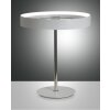 Fabas Luce Double Lampa stołowa LED Chrom, Biały, 1-punktowy
