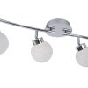 Leuchten Direkt MIKO Lampa Sufitowa LED Chrom, 4-punktowe, Zdalne sterowanie, Zmieniacz kolorów