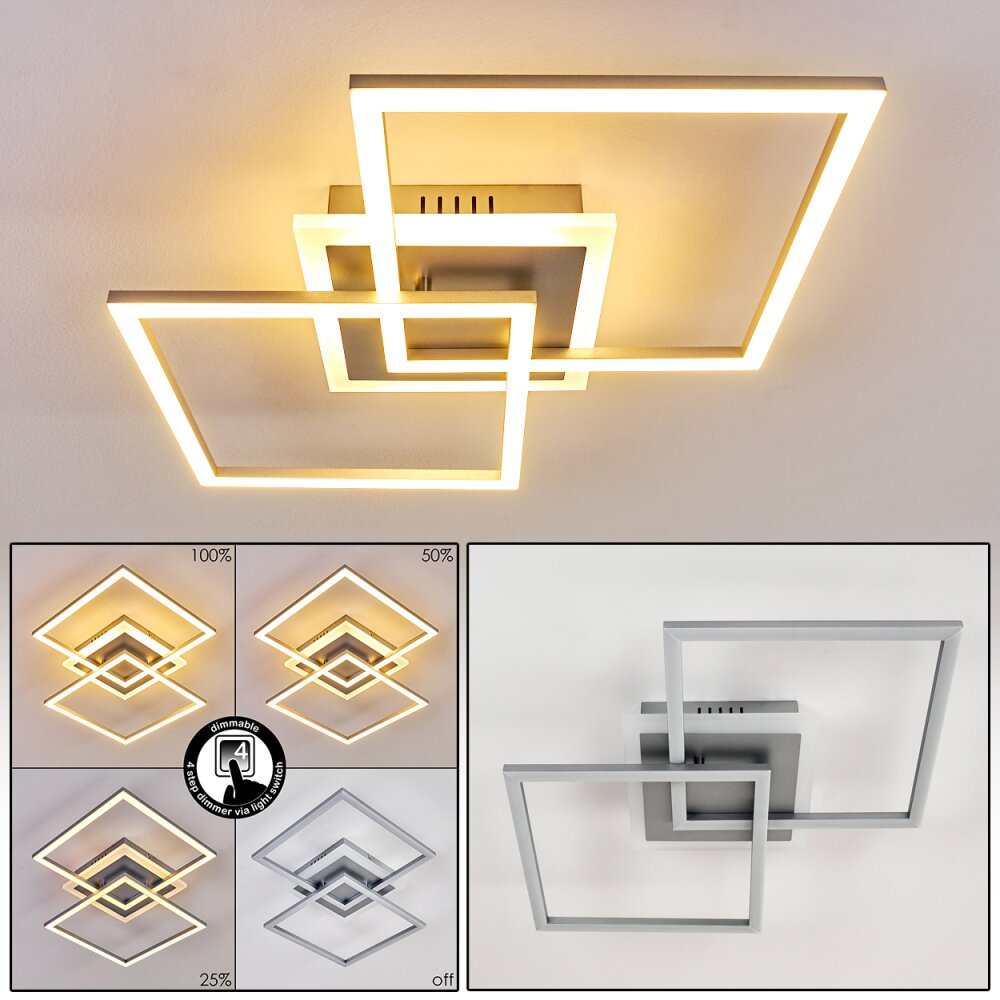 Lithgow Lampa Sufitowa LED Srebrny, 1-punktowy main product photo