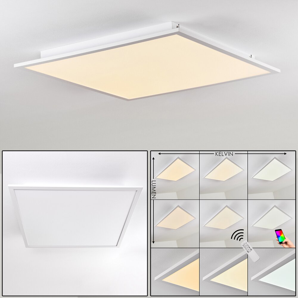 Salmi Lampa Sufitowa LED Aluminium, Biały, 1-punktowy, Zdalne sterowanie main product photo