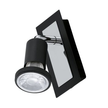 Eglo SARRIA Lampa ścienna LED Chrom, Czarny, 1-punktowy