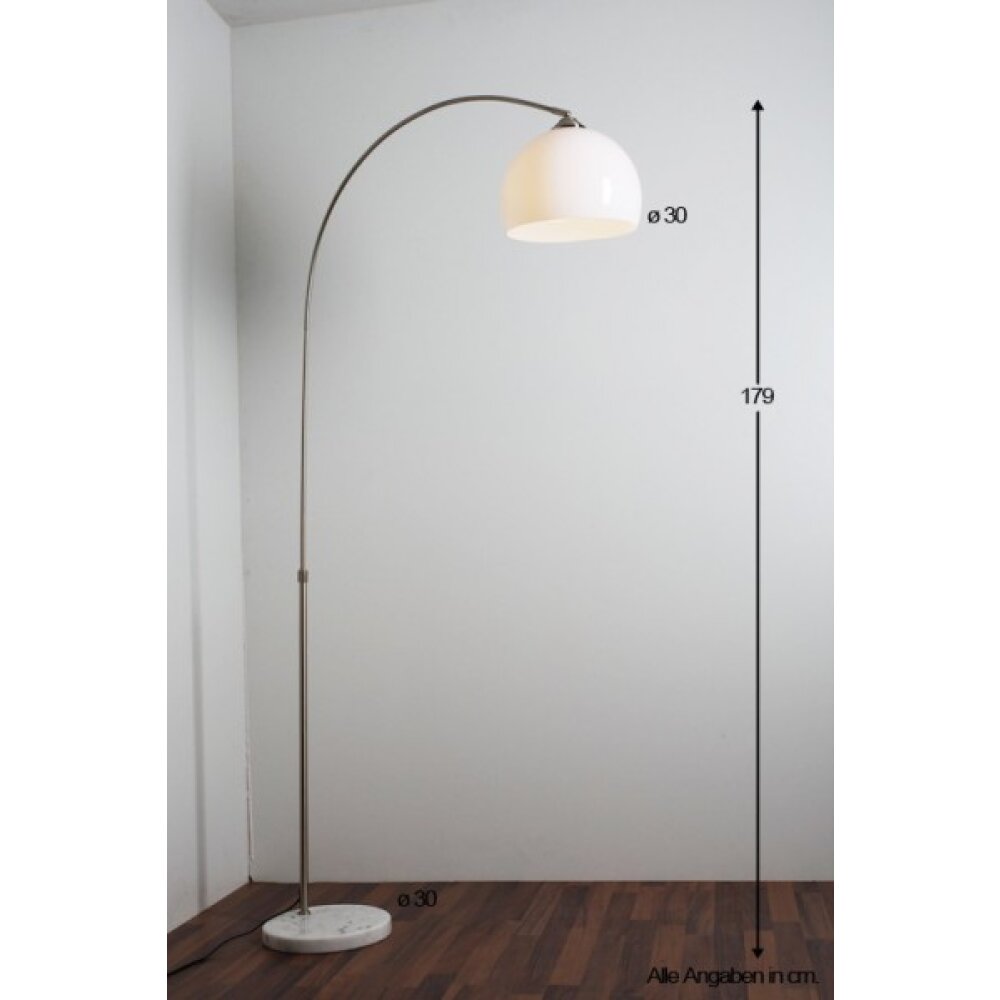 Globo Newcastle lampa łukowa Marmur, Nikiel matowy, 1-punktowy main product photo