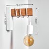 Barbengo Lampa ścienna brązowy, biały, 1-punktowy