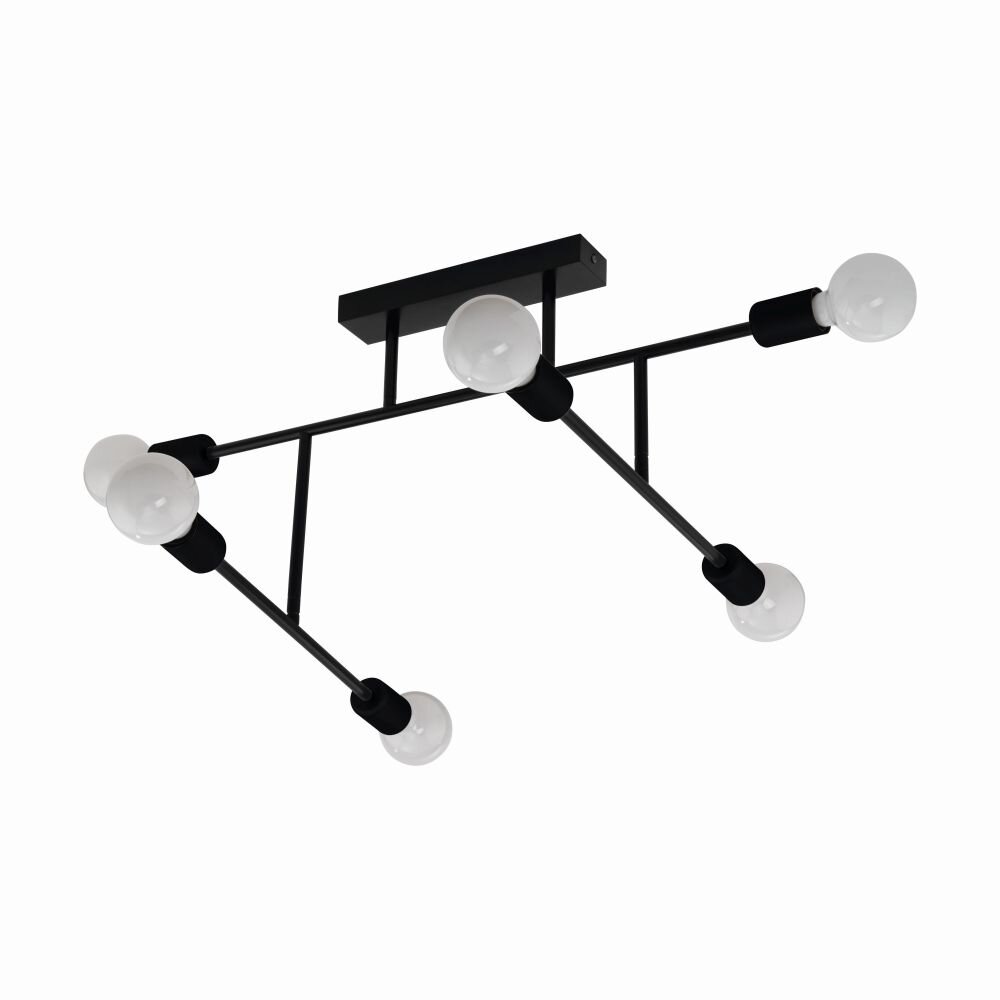 Eglo BELSIANA Lampa Sufitowa Czarny, 6-punktowe main product photo