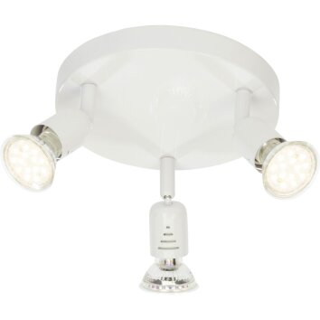 Brilliant Loona Lampa w kształcie rondla z reflektorkami LED Biały, 3-punktowe