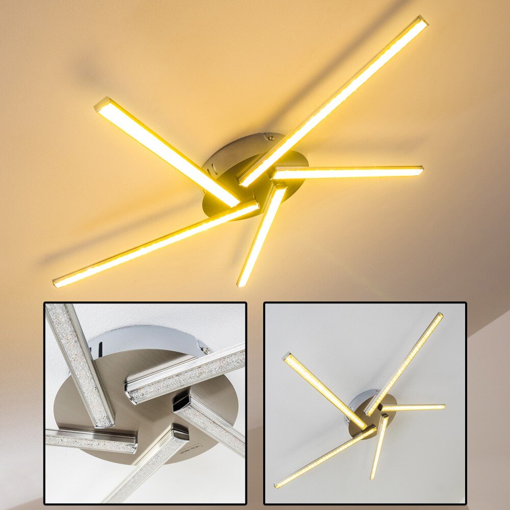 Moncton Lampa sufitowa LED Nikiel matowy, 1-punktowy main product photo