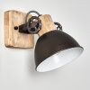 Lampa ścienna Orny Antracytowy, Jasne drewno, 1-punktowy