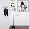 Barbengo Lampa Stojąca jasne drewno, czarny, 2-punktowe