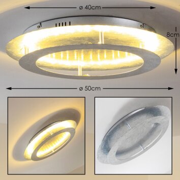 Springdale lampa sufitowa LED Srebrny, 4-punktowe
