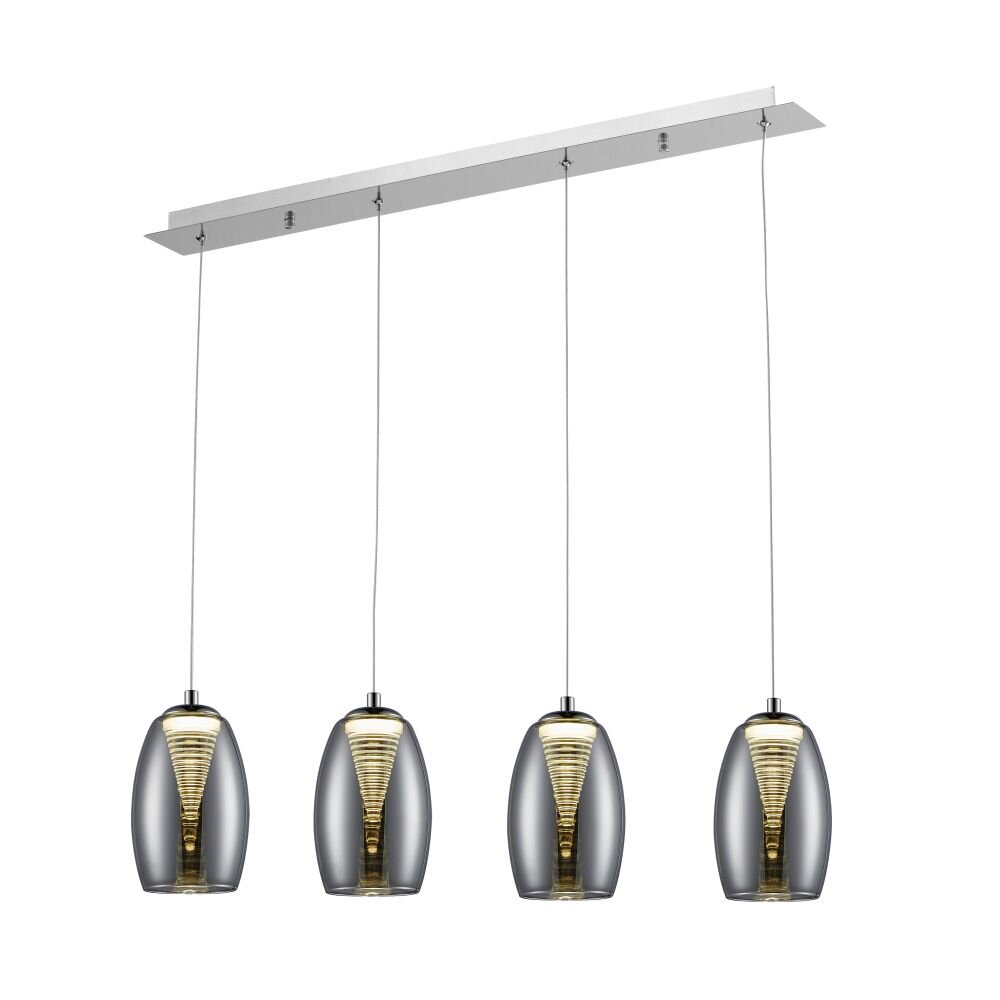 Brilliant Metropolis Lampa Wisząca LED Chrom, 4-punktowe main product photo