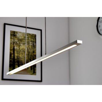 Masterlight Real 2 LED lampa wisząca Stal nierdzewna, Nikiel matowy, 1-punktowy