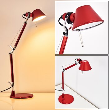 Artemide TOLOMEO MICRO Lampa stołowa Czerwony, 1-punktowy