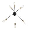 Globo BULB Lampa Sufitowa Czarny, 6-punktowe