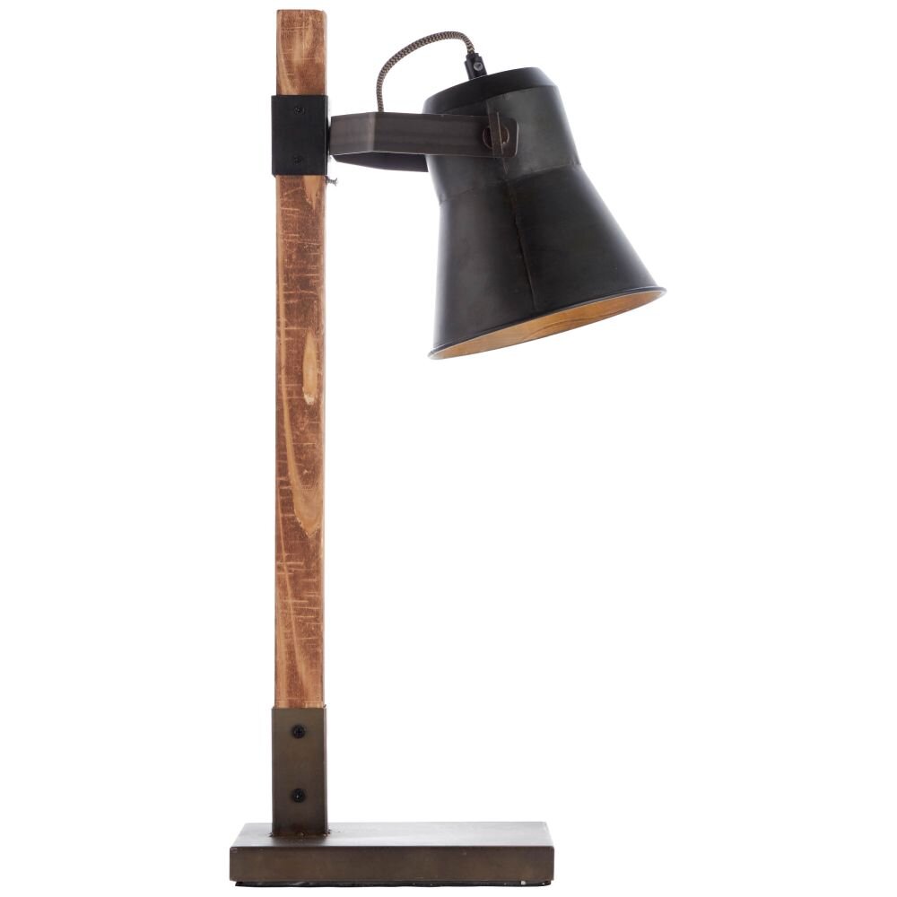 Lampa stołowa Brilliant Plow Ciemne drewno, Czarny, 1-punktowy main product photo