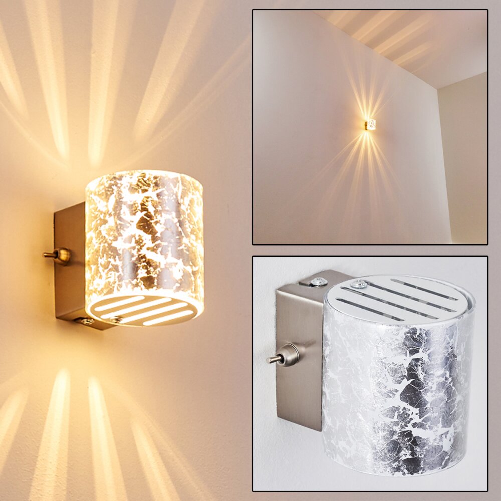 Bamako Lampa ścienna Srebrny, 1-punktowy main product photo