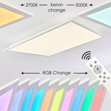 Antria Lampa Sufitowa LED Biały, 1-punktowy, Zdalne sterowanie, Zmieniacz kolorów