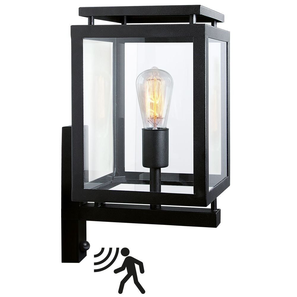 KS Verlichting De Vecht Lampa ścienna Czarny, 1-punktowy, Czujnik ruchu main product photo