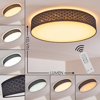 Temuka Lampa Sufitowa LED Biały, 1-punktowy, Zdalne sterowanie