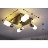 Trio 8214 lampa sufitowa LED Aluminium, Chrom, Stal nierdzewna, 4-punktowe