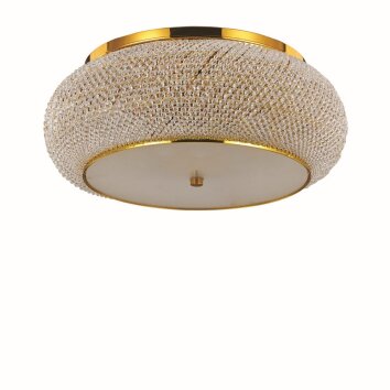 Ideal Lux PASHA Lampa Sufitowa Złoty, Kryształowa, 10-punktowe