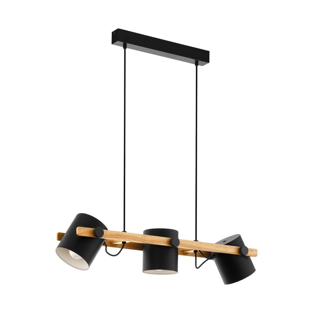EGLO HORNWOOD Lampa Wisząca W kolorze kremowym, Czarny, 3-punktowe main product photo
