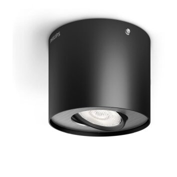 Philips Phase Lampa Sufitowa LED Czarny, 1-punktowy