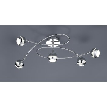 Trio-Leuchten Baloubet Lampa Sufitowa LED Chrom, 5-punktowe