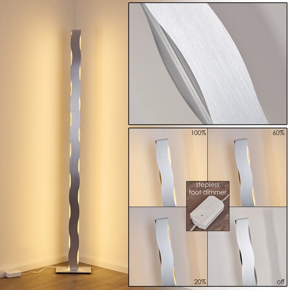 Nagold Lampa Stojąca LED Chrom, Nikiel matowy, 1-punktowy main product photo