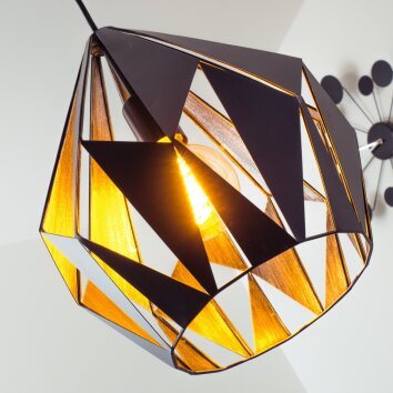 Eglo CARLTON 1 lampa wisząca Czarny, Srebrny, 1-punktowy Eglo CARLTON 1 lampa wisząca Czarny, Srebrny, 1-punktowy